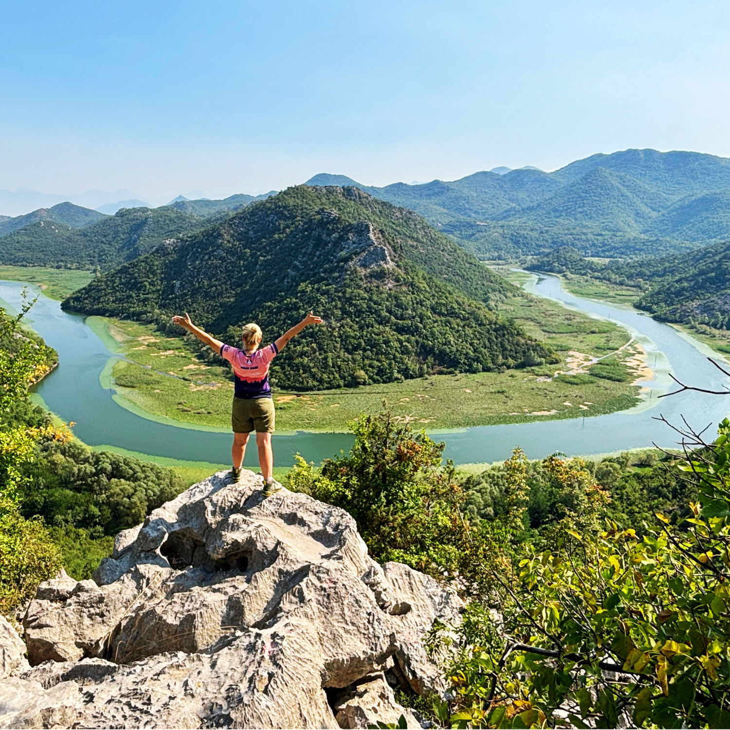 The Pavlova Strana Viewpoint at Lake Skadar is a stop on our activity holiday